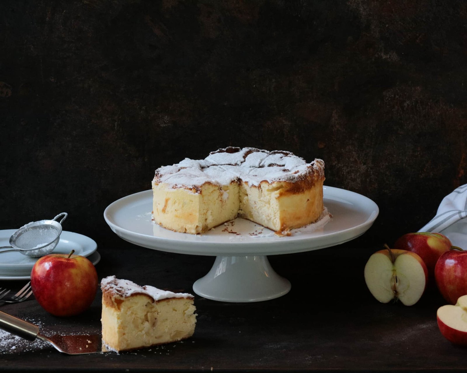 Käsetorte mit Äpfeln (laktosefrei)